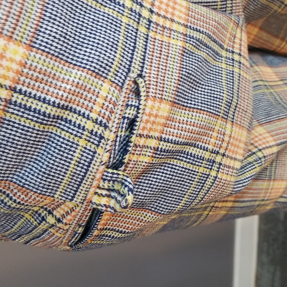 Vintage 1970’s wool blend Oggi Jaquardi Inc. Size 38 made in canada suit plaid - Picture 12 of 17